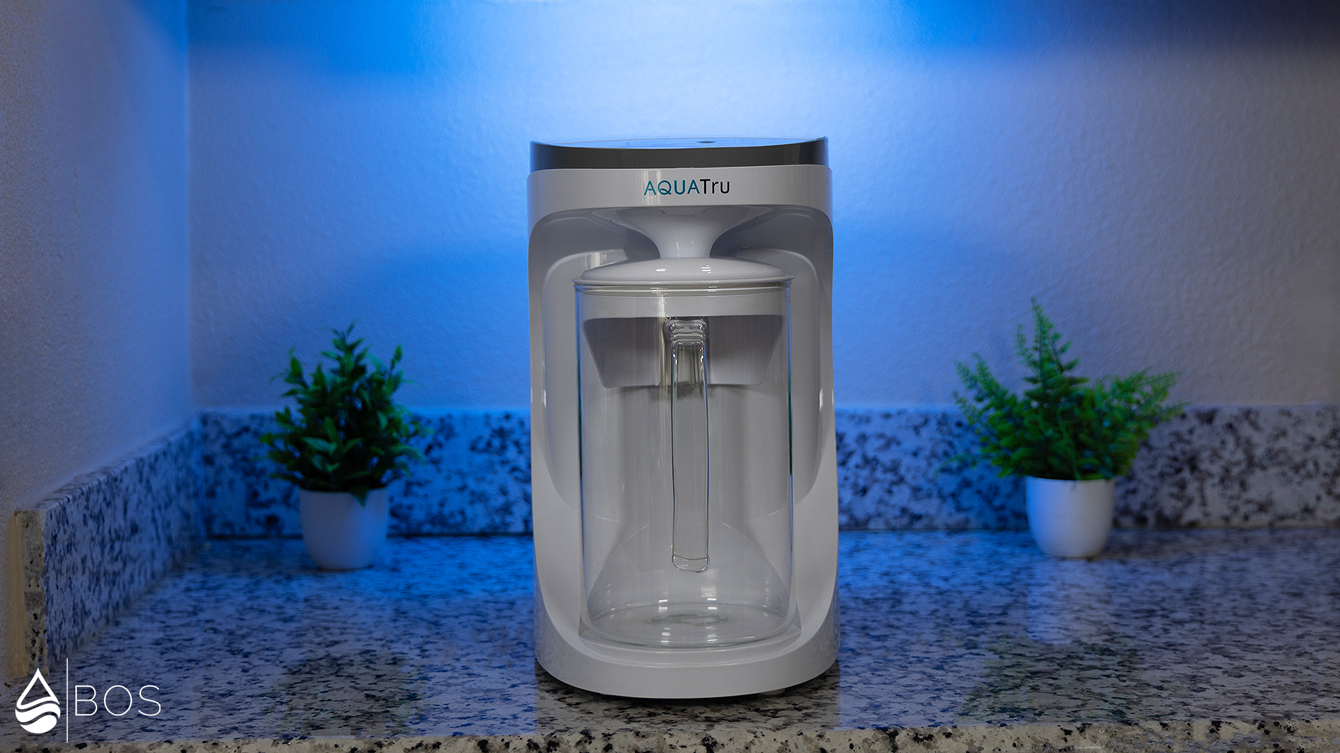 AquaTru Carafe on Sara's countertop