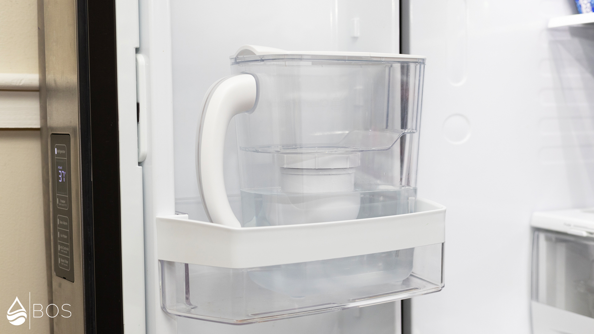 Clearly Filtered Water Pitcher in Fridge Door