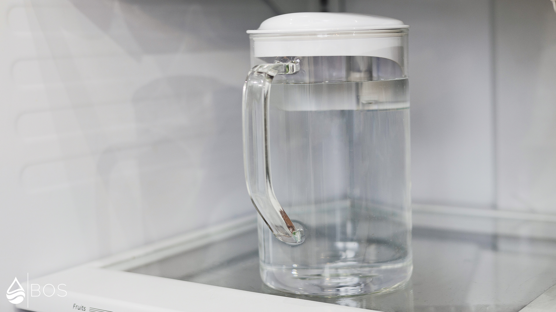 AquaTru Carafe Glass Carafe on Fridge Shelf