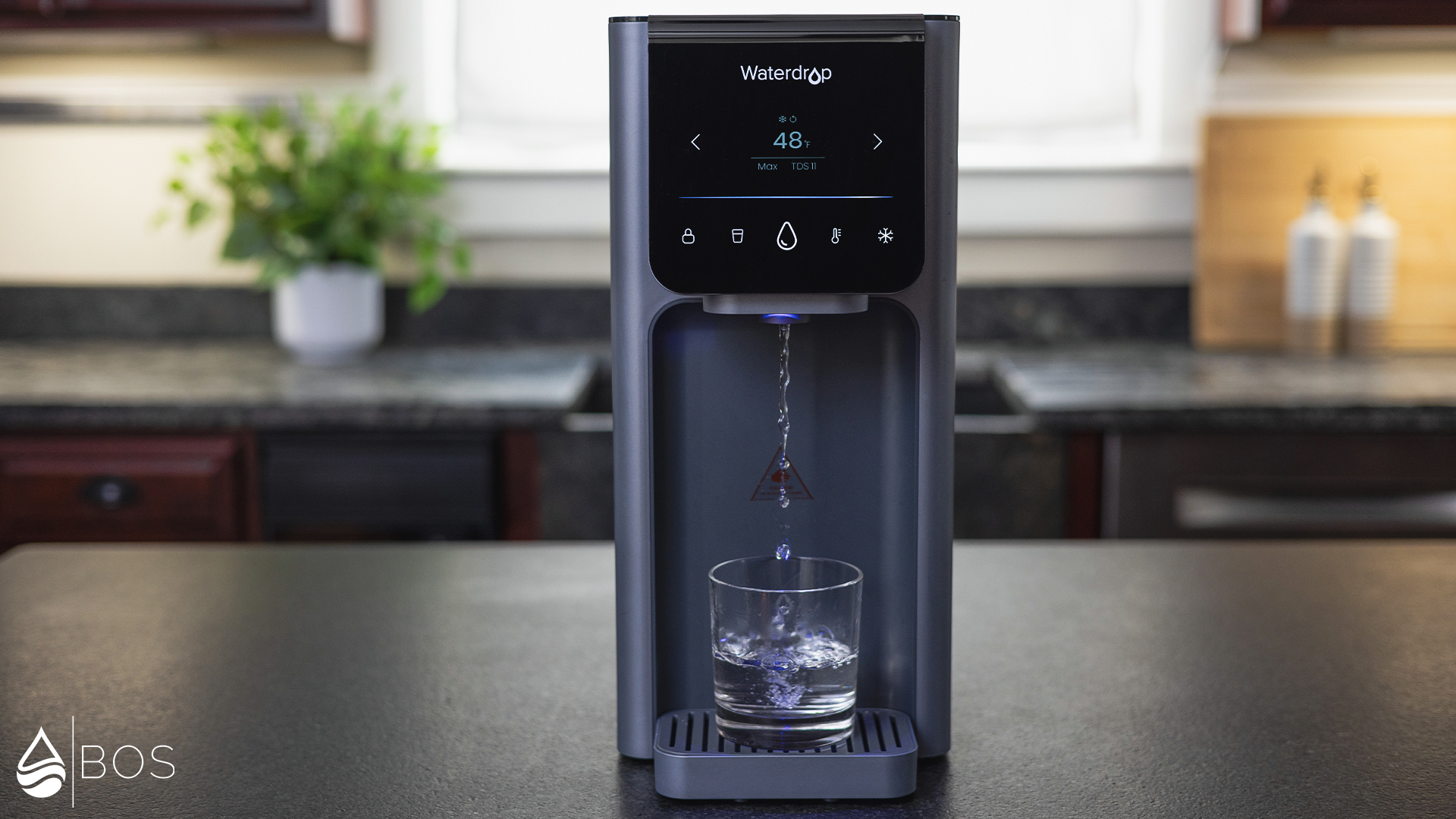 Waterdrop A1 Dispensing Cold Water into Glass