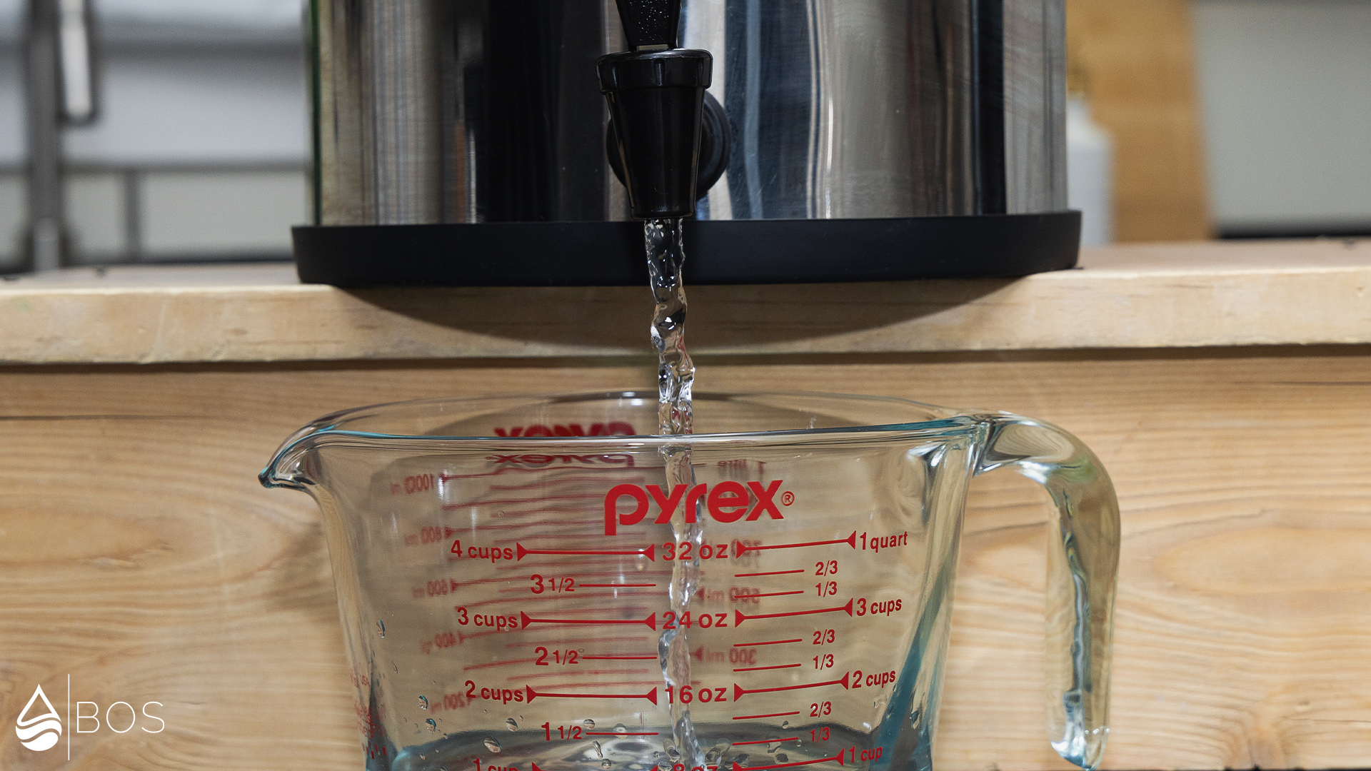 Big Berkey Dispensing into Measuring Cup