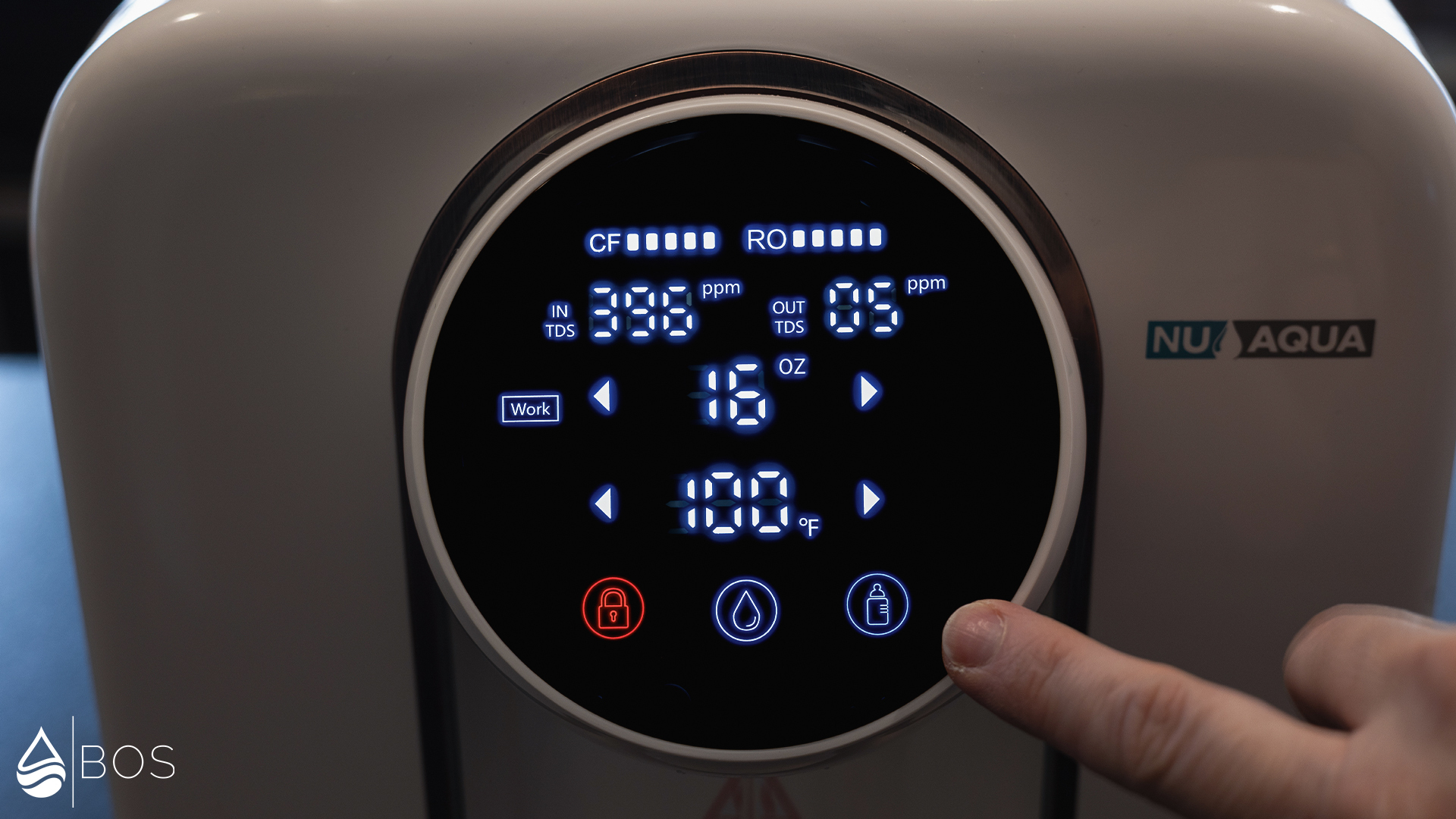 NU Aqua 4-Stage Countertop RO System Formula Button