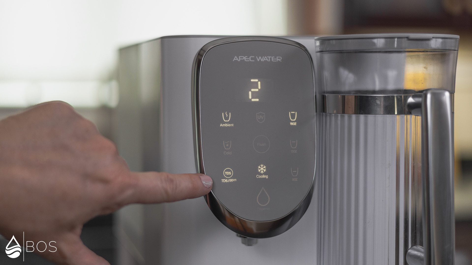 APEC ROCT-C1 Display Showing Filtered Water TDS