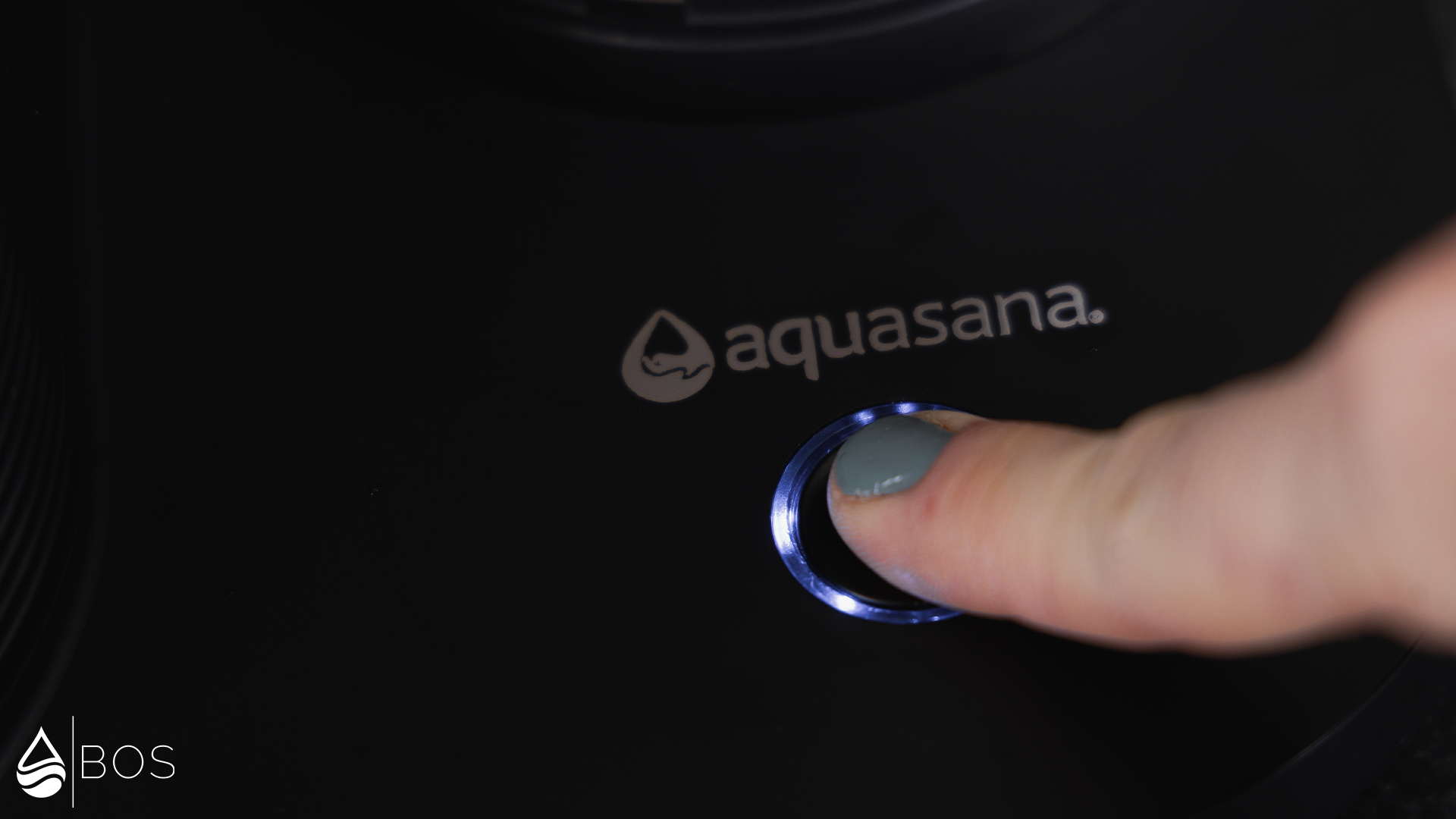 Aquasana Clean Water Machine Pressing Dispense Button