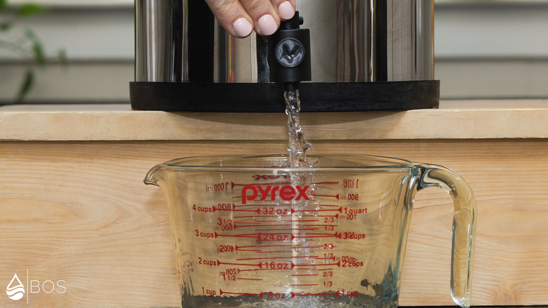 British Berkefeld SS2 Dispensing into Measuring Cup