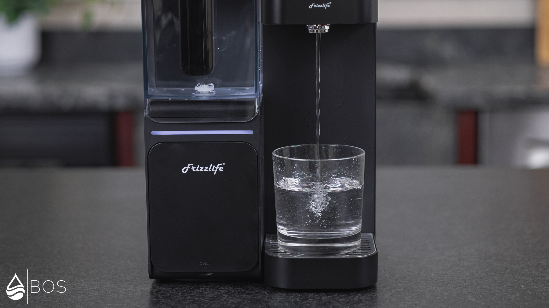 Frizzlife WB99-C Dispensing into Glass