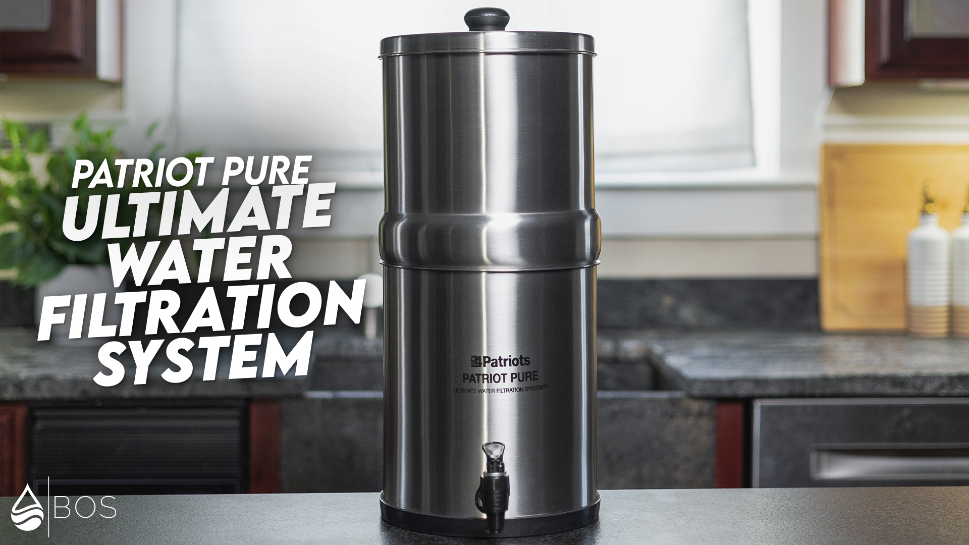 Patriot Pure Ultimate Water Filtration System on Sara's Countertop