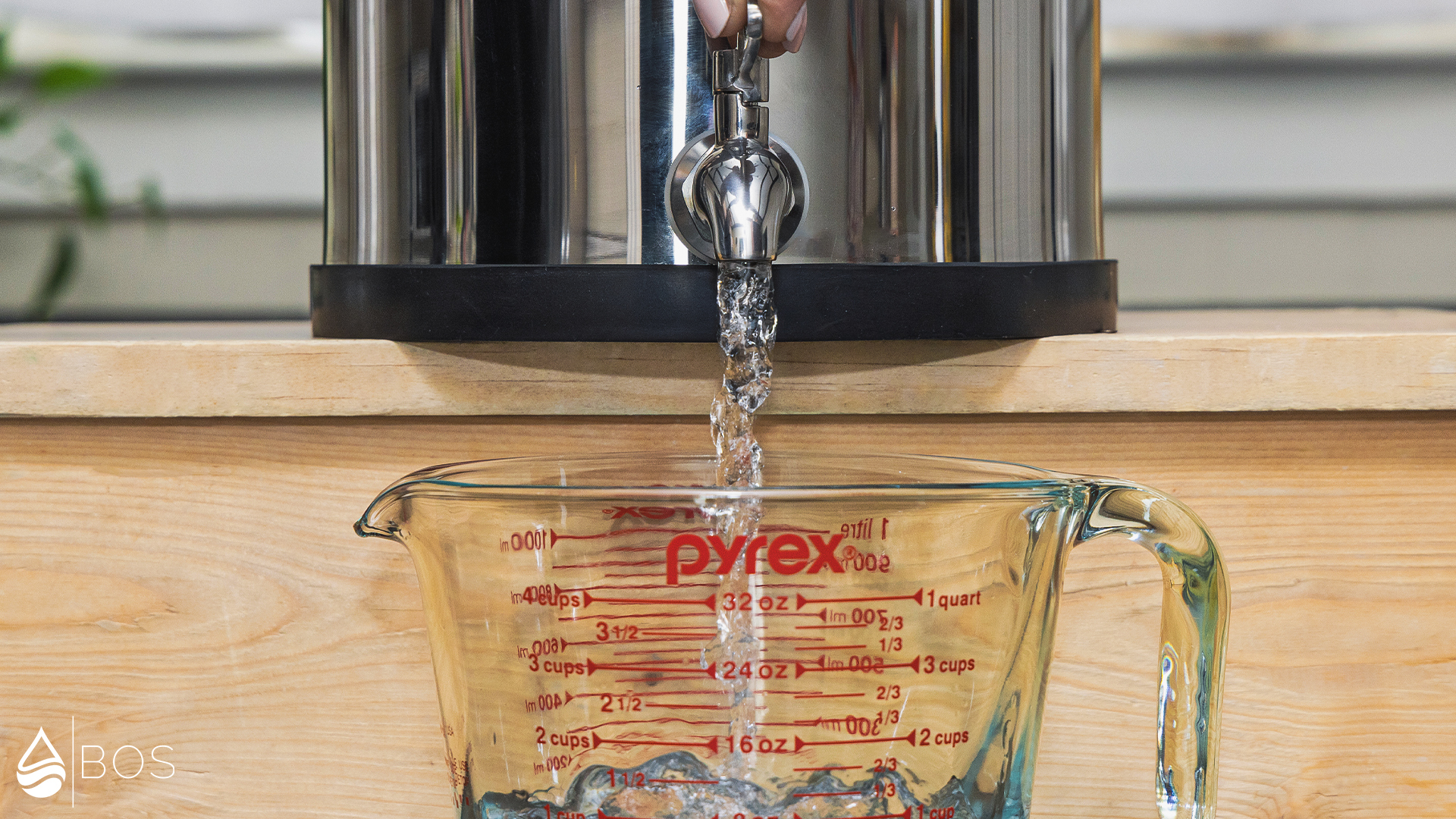 Custom Gravity Water Filter Combo Dispensing into Measuring Cup