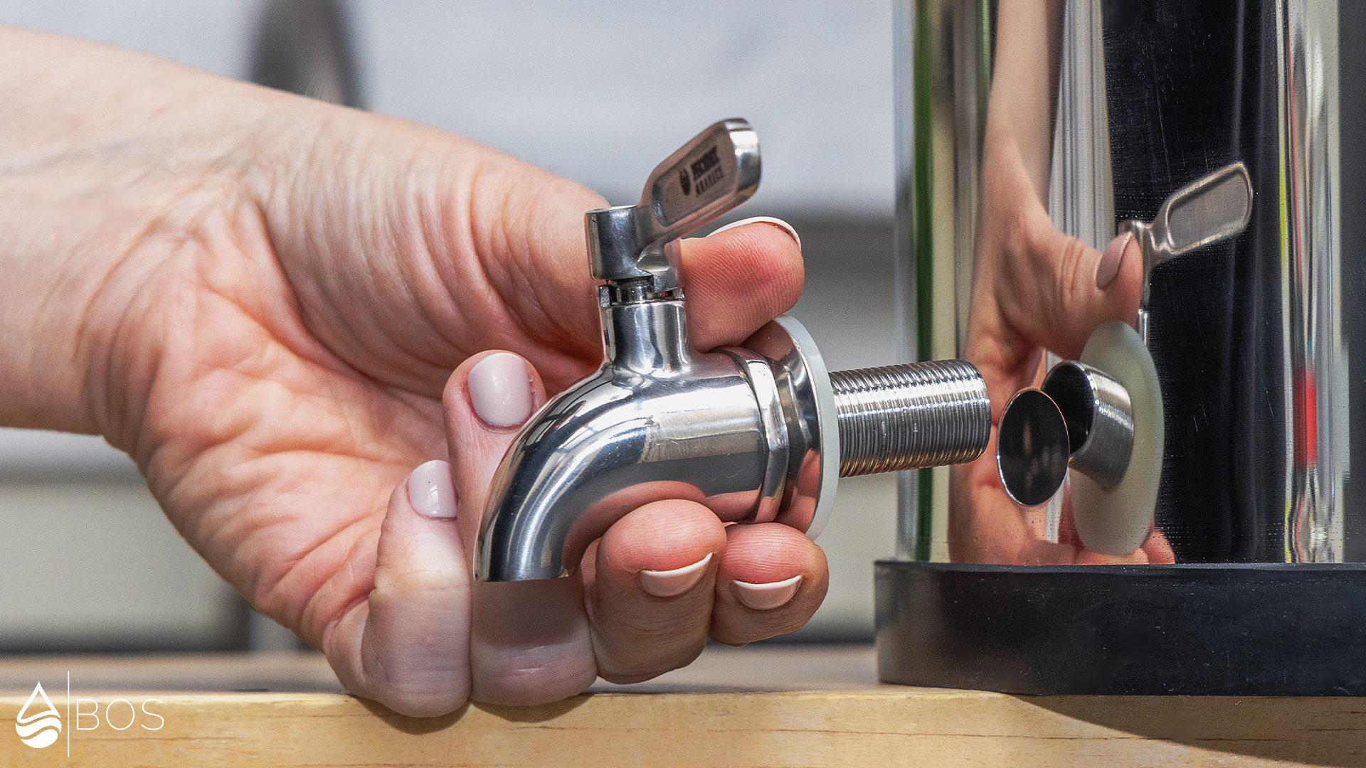 Custom Gravity Water Filter Combo Installing Spigot
