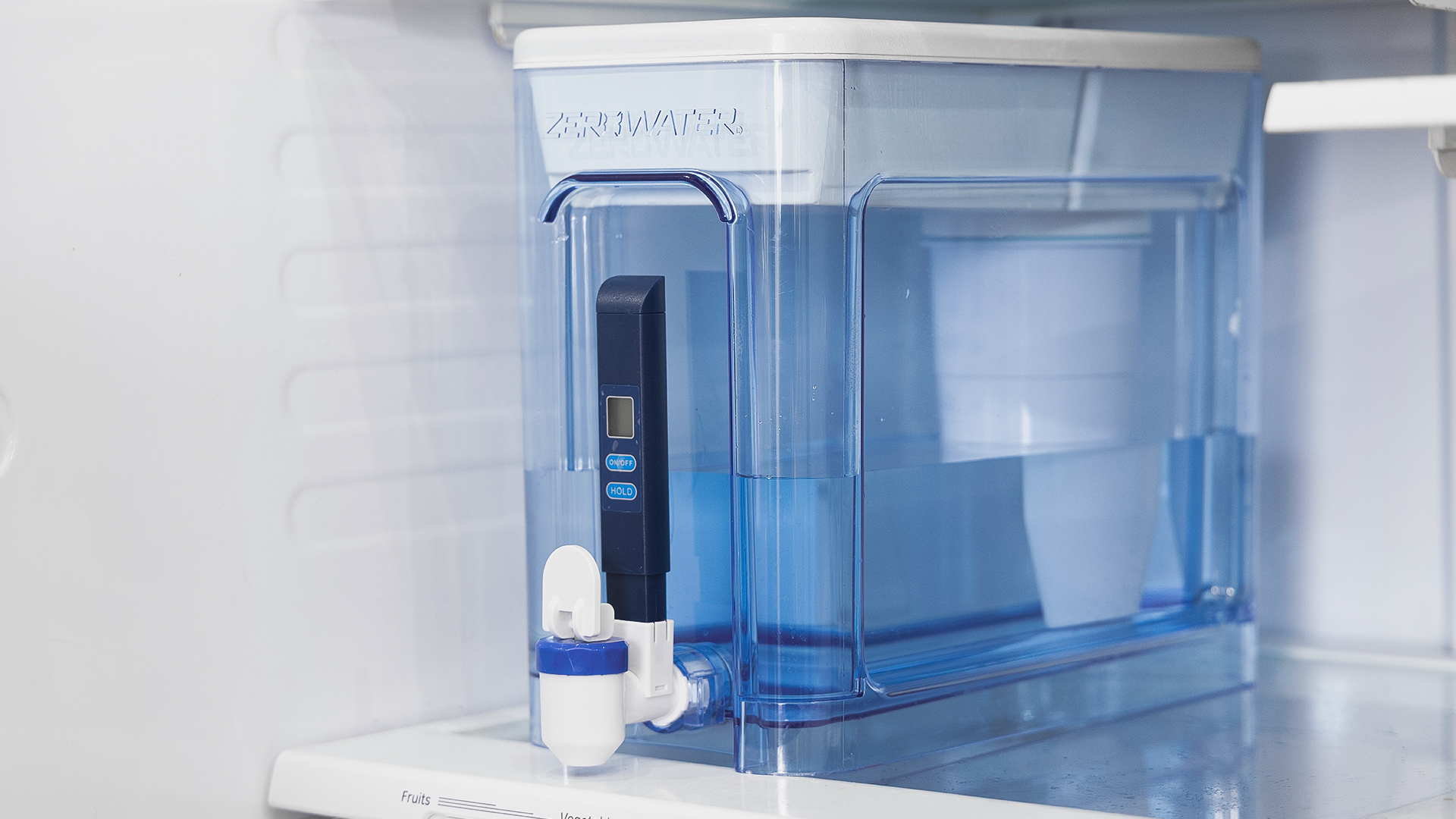 ZeroWater 32 Cup Ready-Read on Fridge Shelf